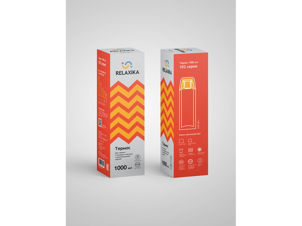Термос Relaxika «102» 2 чашки