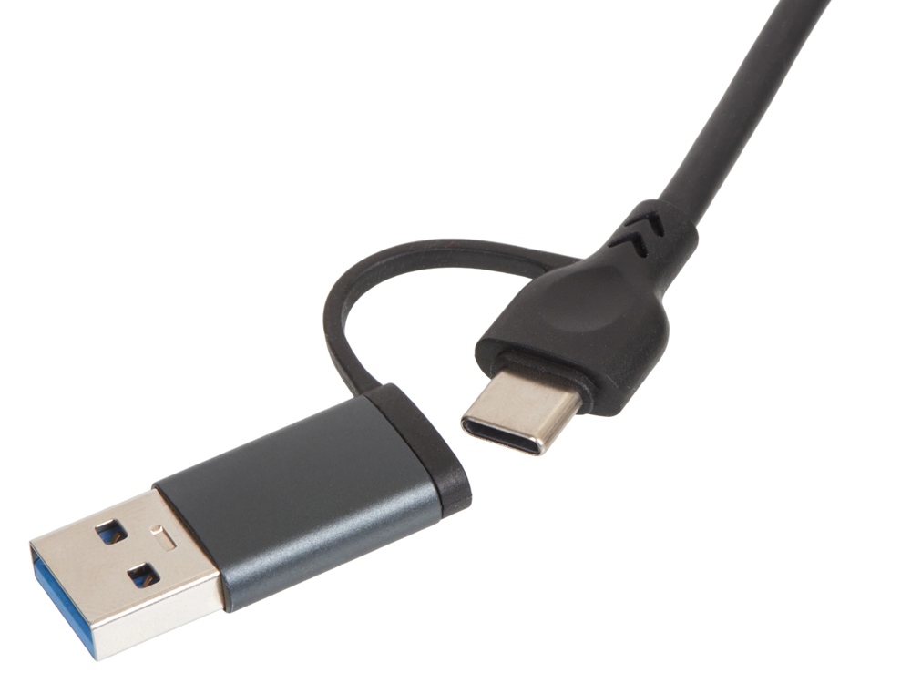 USB-хаб «Command» с коннектором 2-в-1 USB-C и USB-A, 2.0/3.0